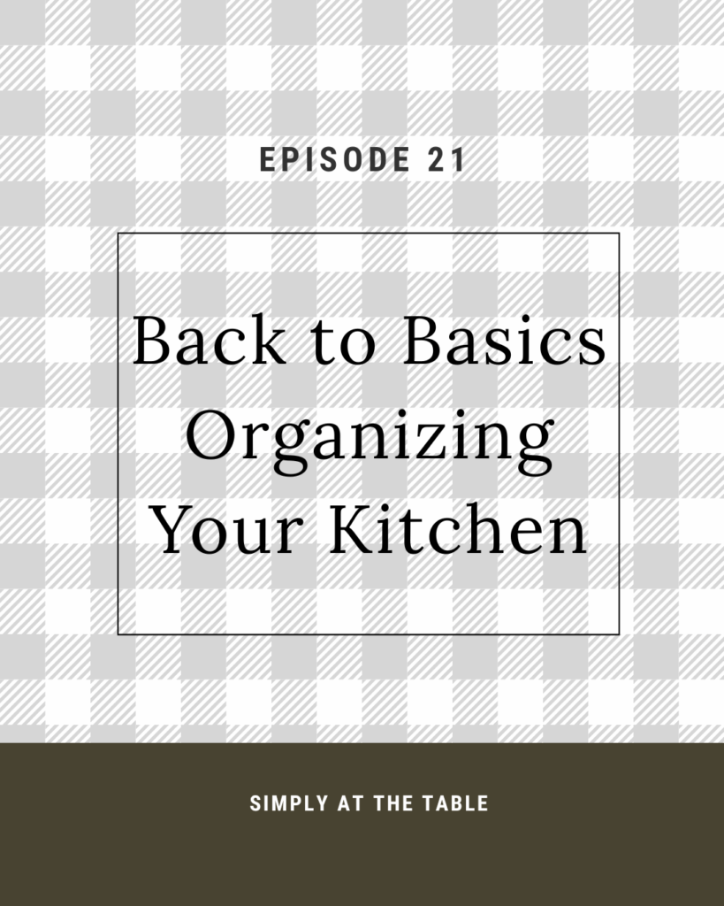 back to Basics organizing your kitchen